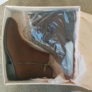 Chocolate Brown Booties NWT
